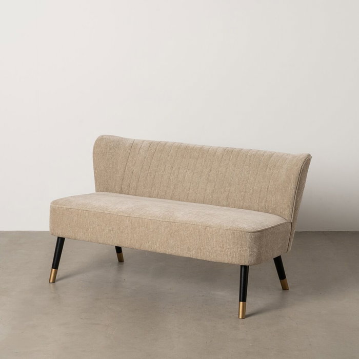 Canapé Noir Beige Doré 134 x 74 x 70 cm