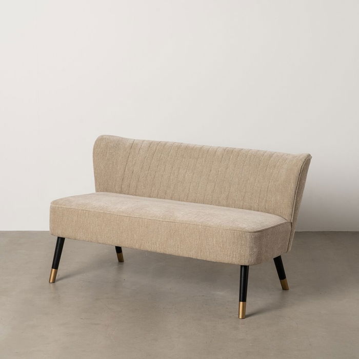 Canapé Noir Beige Doré 134 x 74 x 70 cm
