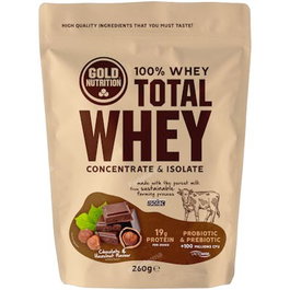 GOLD NUTRITION TOTAL WHEY CHOCOLATE-HAZELNUT - 260 G