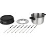 Severin Set Fondue FO 2470, 1,4 L, Acier Inoxydable Noir