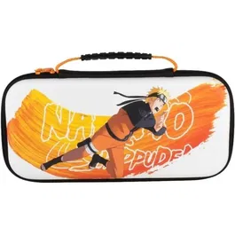 Konix Housse de Transport pour Nintendo Switch 2/Switch/OLED - Étui de Protection avec Rangement pour Accessoires et Jeux - Léger et Résistant aux Chocs - Motif Naruto - Blanc