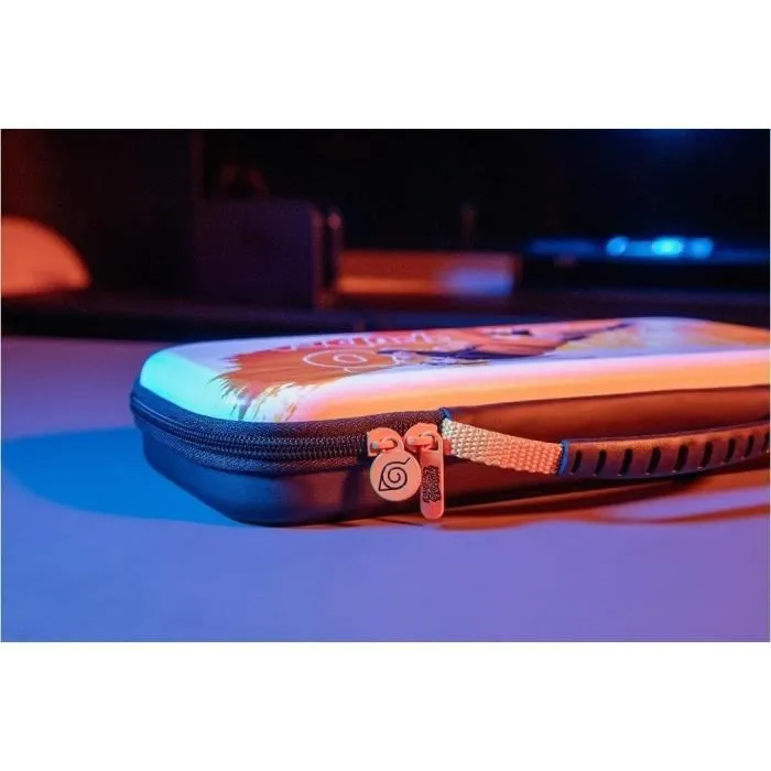 Konix Housse de Transport pour Nintendo Switch 2/Switch/OLED - Étui de Protection avec Rangement pour Accessoires et Jeux - Léger et Résistant aux Chocs - Motif Naruto - Blanc