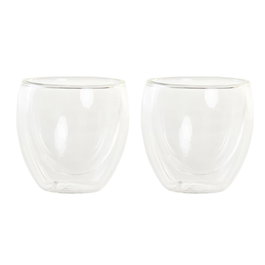 Set de Verres DKD Home Decor Transparent Verre Verre Borosilicaté 100 ml 2 Pièces