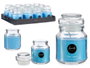 Acorde Bougie Couvercle en Verre Propre Linge 28H Parfum Acorde 7x10x7cm Bleu (Set de 12)