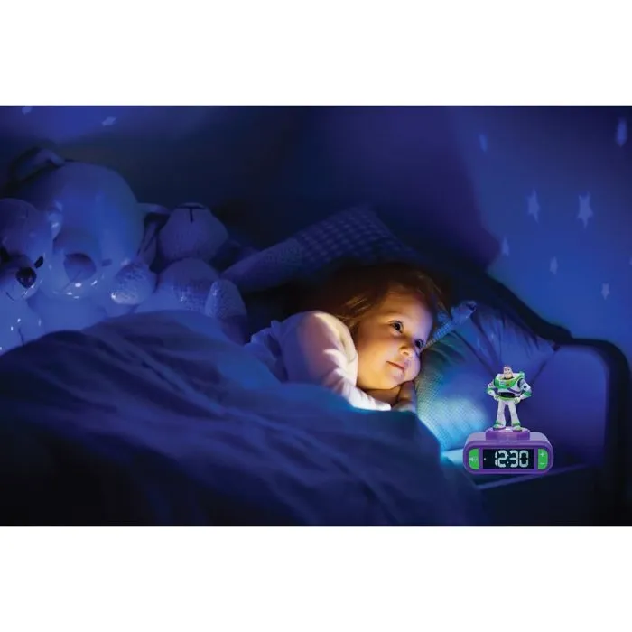LEXIBOOK Réveil Buzz Lightyear Toy Story avec veilleuse et effets sonores