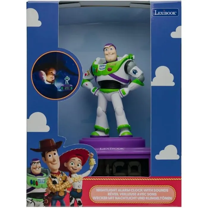 LEXIBOOK Réveil Buzz Lightyear Toy Story avec veilleuse et effets sonores