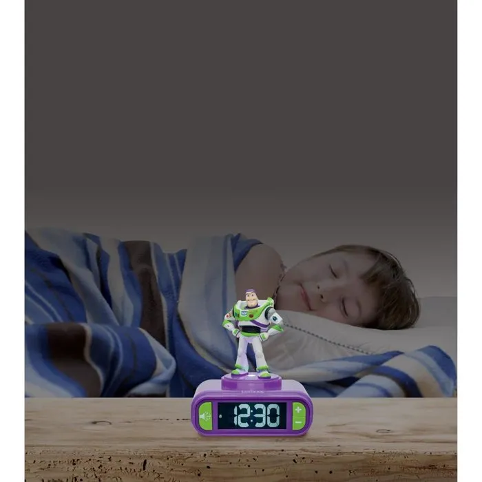 LEXIBOOK Réveil Buzz Lightyear Toy Story avec veilleuse et effets sonores