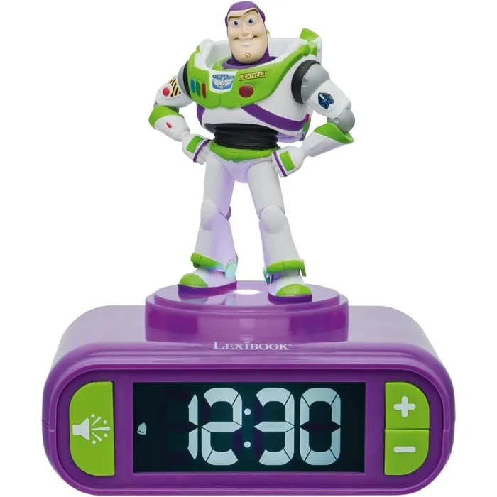 LEXIBOOK Réveil Buzz Lightyear Toy Story avec veilleuse et effets sonores