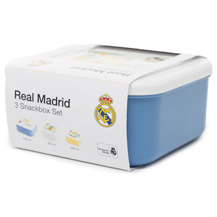 MINILAND Set de 3 boîtes à déjeuner Real Madrid