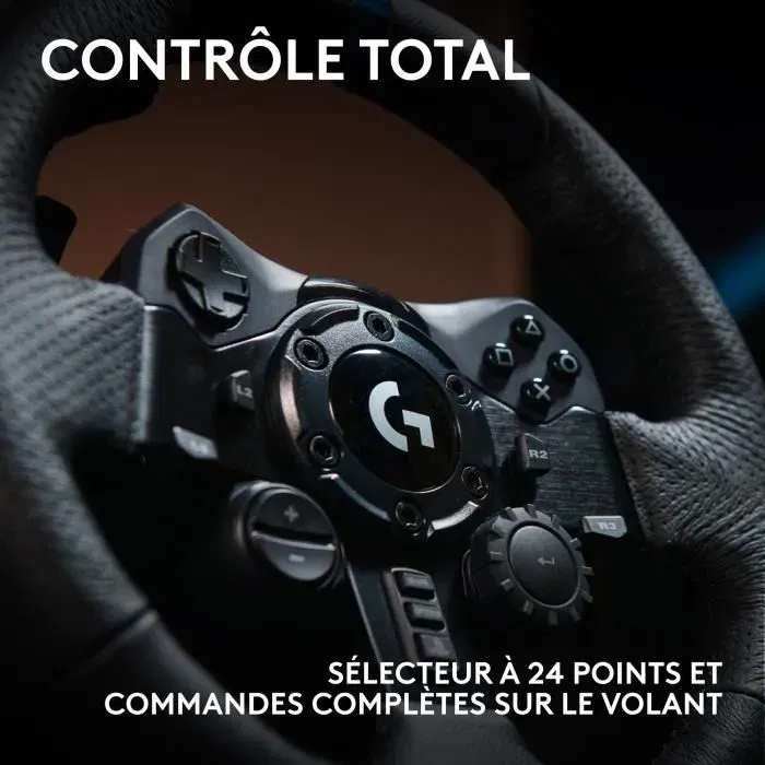 Logitech G Volant de course et pédales G923 - Compatible PS5, PS4 et PC avec technologie TRUFORCE pour simracing réaliste
