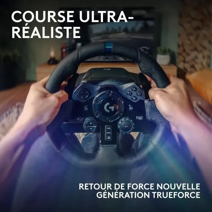 Logitech G Volant de course et pédales G923 - Compatible PS5, PS4 et PC avec technologie TRUFORCE pour simracing réaliste