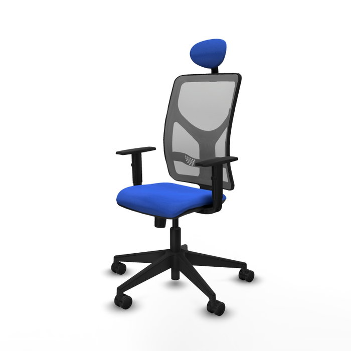 Piqueras y Crespo Chaise de Bureau Motilla avec Appui-tête Bleu et Gris Piqueras y Crespo Chaise de Bureau Motilla avec Appui-tête Bleu et Gris