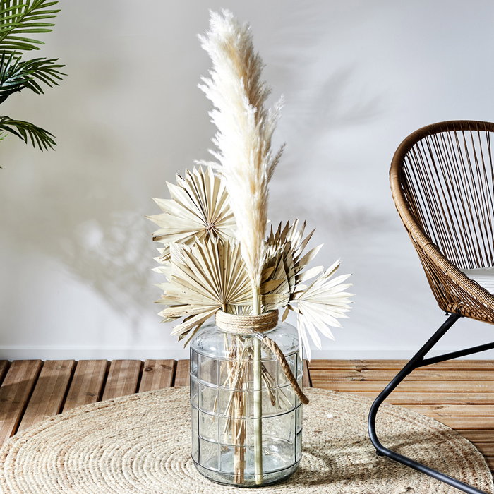 Home Deco Factory Pampa Natural H.120 cm avec support de jonc