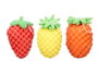BERILO Lot de 3 éponges de bain fruits assortis