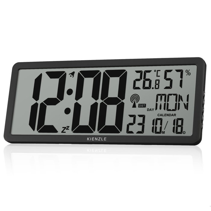 Kienzle Horloge murale numérique XXL Anthracite