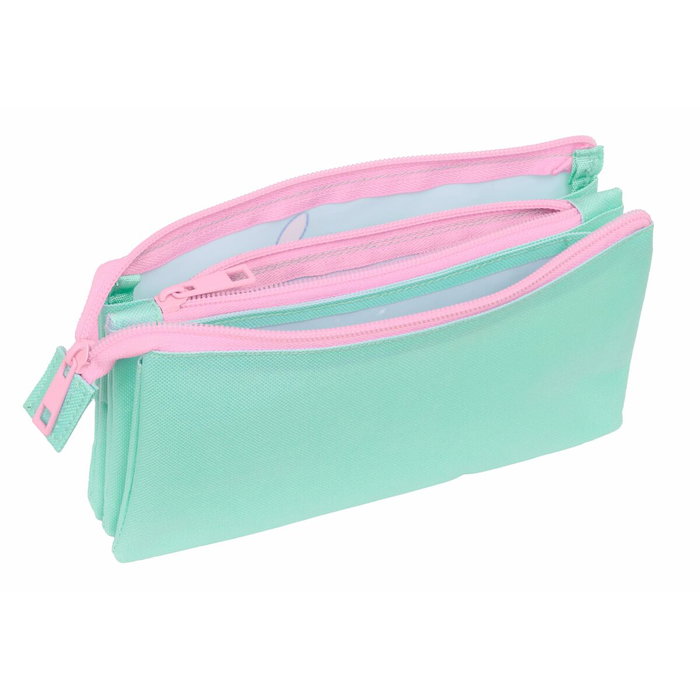 Trousse Fourre-Tout Triple Stitch Vert 22 x 12 x 3 cm