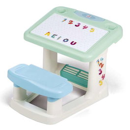 Chicos Pupitre avec banc Activity pour enfants 2 à 5 ans, grande surface de travail 57x72x49 cm