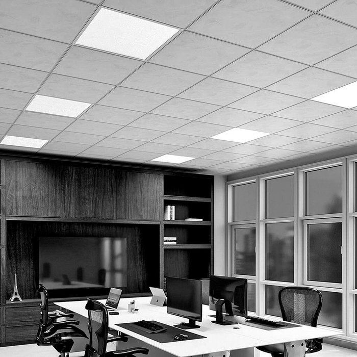 Edm Panneau LED 40W 4300lm 6400K Lumière Froide 59,5x59,5x2,9cm
