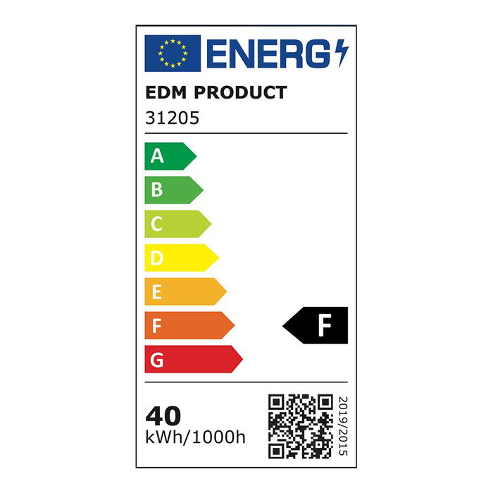 Edm Panneau LED 40W 4300lm 6400K Lumière Froide 59,5x59,5x2,9cm