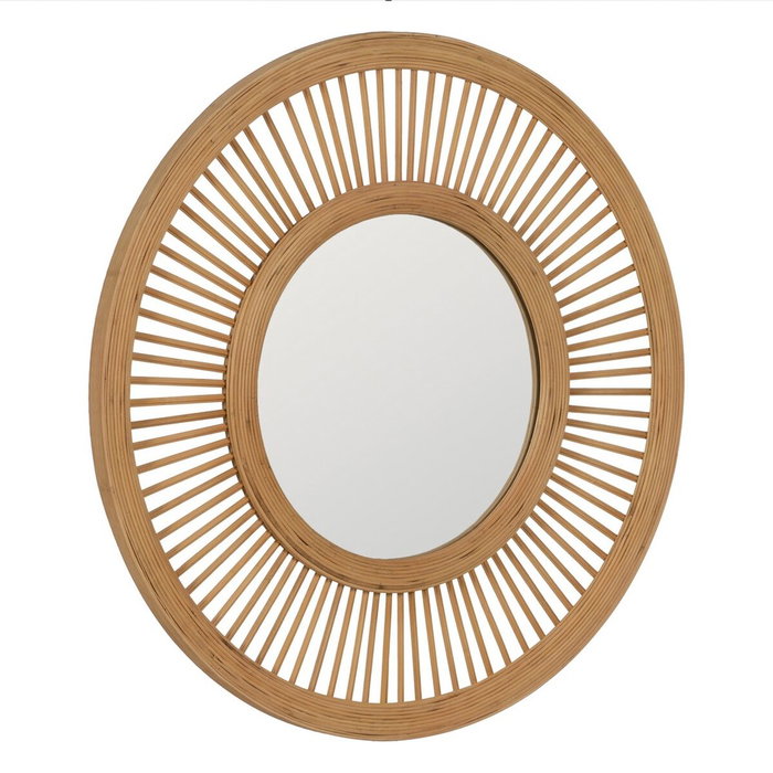 BigBuy Home Miroir mural Naturel 70 x 2,5 x 70 cm BigBuy Home Miroir mural Naturel 70 x 2,5 x 70 cm