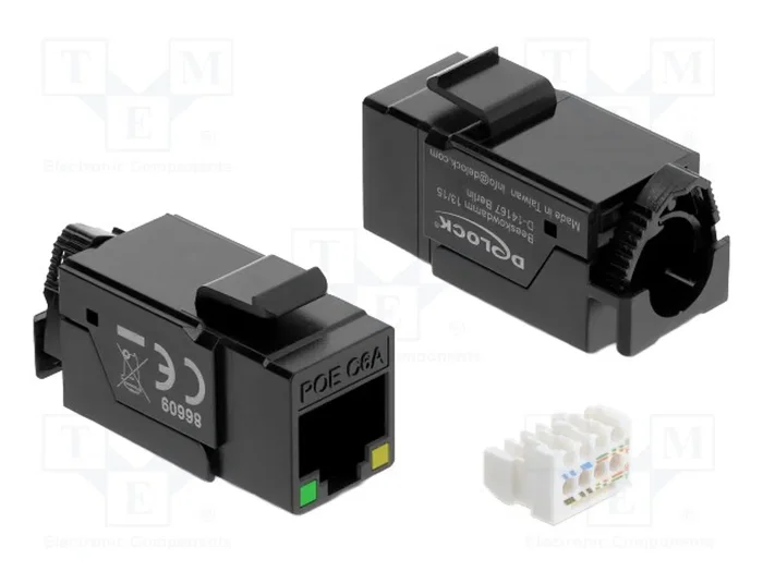 DELOCK Module RJ45 Keystone Cat 6a Noir DELOCK Module RJ45 Keystone Cat 6a Noir