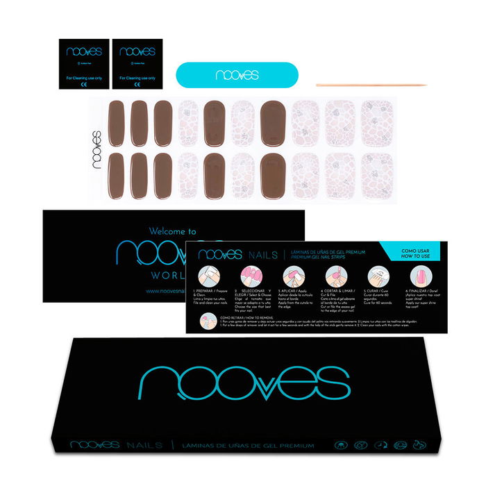NOOVES Ongles Gel Premium Glam Glitter, 20 unités