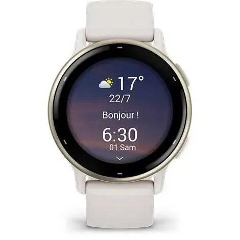 Garmin Vivoactive 5 Montre Connectée GPS en Crème Blanc 010-02862-11
