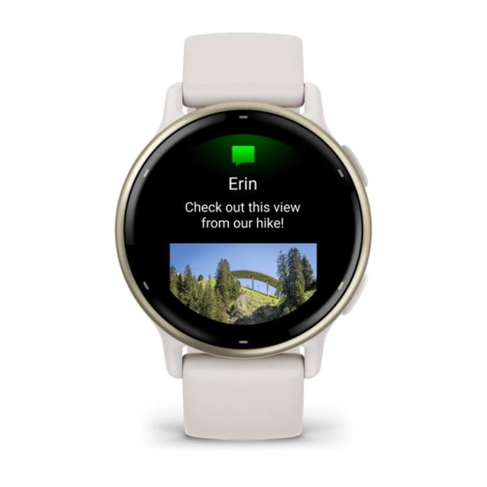 Garmin vívoactive 5 - Montre GPS connectée AMOLED - Crème Doré