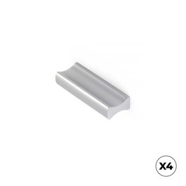 Rei 2279 Poignée de meuble type anse, aluminium anodisé mat, entraxe 32 mm, 45 x 10 x 17 mm, lot de 4