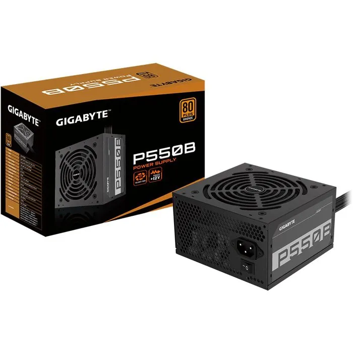 GIGABYTE GP-P550B 80+ Bronze - Alimentation ATX 550 W - Ventilateur 120 mm silencieux, câbles gainés