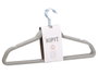KIPIT Lot de 6 cintres en velours gris