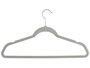 KIPIT Lot de 6 cintres en velours gris