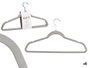 KIPIT Lot de 6 cintres en velours gris