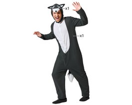 Disfraz Lobo Hombre Adulto Gris XL
