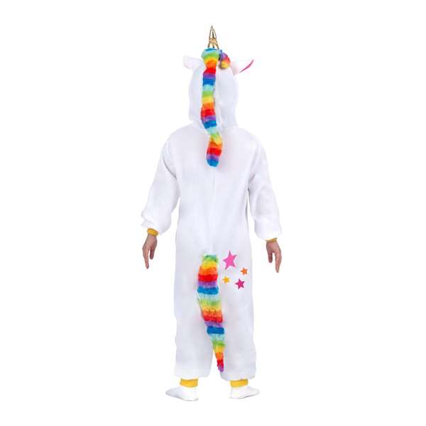 My Other Me - Déguisement licorne blanc taille unique enfant - Kigurumi avec capuche et queue - Taille M