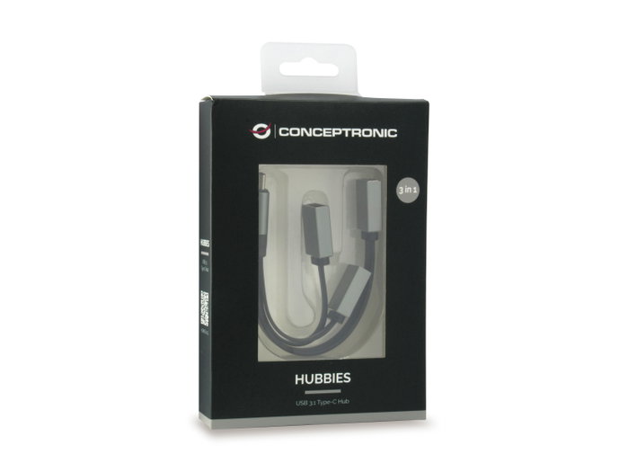 Conceptronic HUBBIES01 Hub USB Type-C avec 1 port USB 3.0 et 2 ports USB 2.0