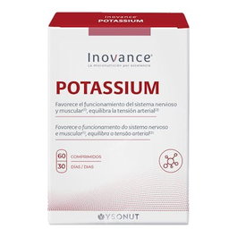 INOVANCE Potassium 60 comprimés, Complément alimentaire potassium et magnésium, 800 mg de potassium par dose