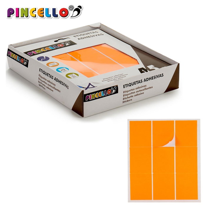 Pincello Étiquettes Adhésives Rectangulaires 43x52 mm Surtis 5 Pages (Set de 120)
