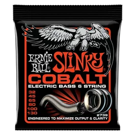 Ernie Ball Cobalt Slinky 6 Cordes Jeu de Cordes pour Guitare Basse Électrique 32-130