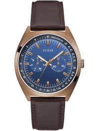 Guess GW0212G2 avec cadran bleu et bracelet marron