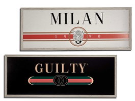 GIFTDECOR Tableau décoratif GUILTY MILAN cadre crème 46x121cm