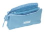 Safta Portatodo Triple Munich Basicos - Trousses scolaires pour enfants, 3 pièces, Bleu, Dimensions : 22 x 12 x 3 cm