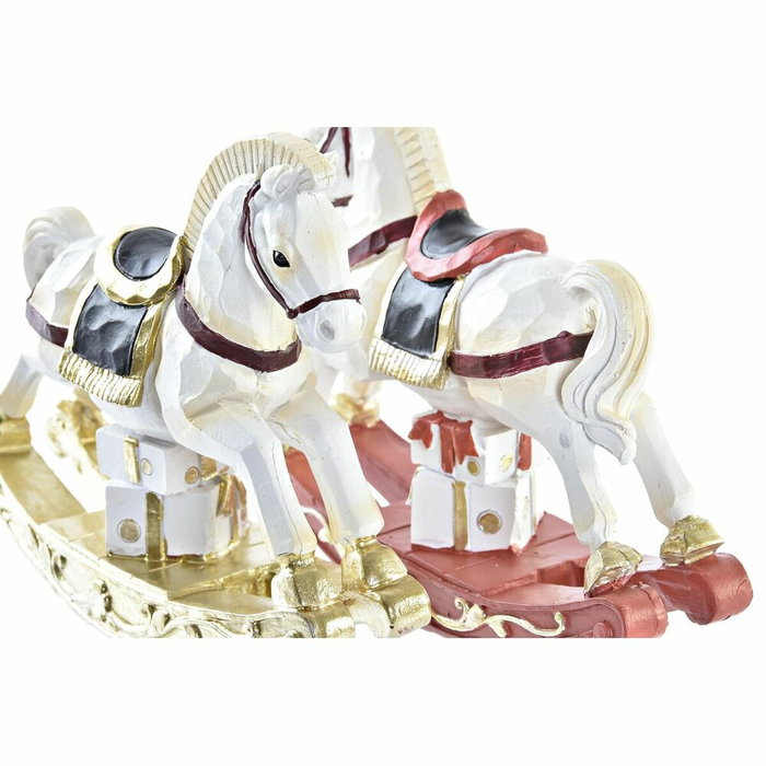 Décorations de Noël DKD Home Decor Cheval Résine (14 x 4 x 11 cm) (2 Unités)