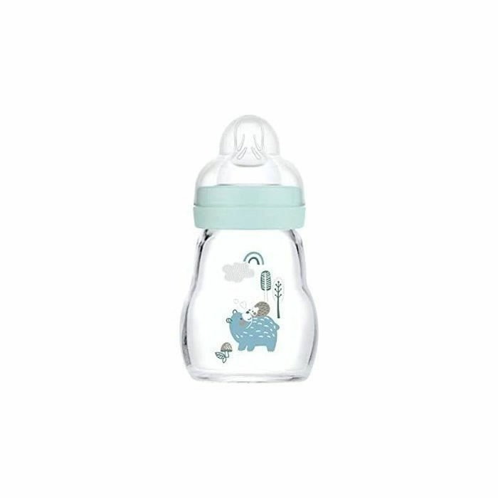 Mam Biberon Verre 170ml Bleu Tétine Débit 1