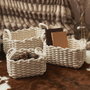 Home Deco Factory Ensemble de 3 paniers emboîtables en maille épaisse