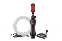 IKMULTIMED Bundle Irig Mic Lav, Iklip Grip Pro et Aro de Lumière LED