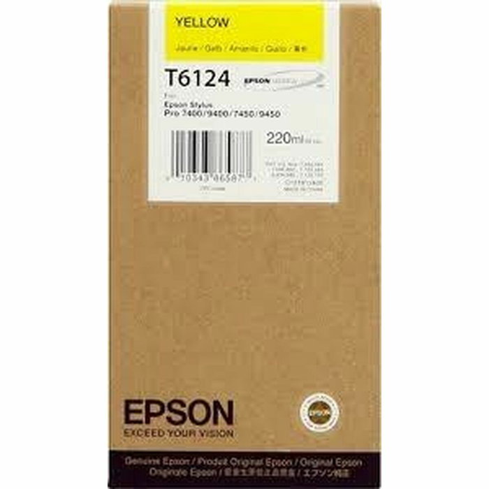 Epson C13T612400 Cartouche d'encre originale jaune pigmentée pour Stylus Pro 7450/9450/7400/9400 Epson C13T612400 Cartouche d'encre originale jaune pigmentée pour Stylus Pro 7450/9450/7400/9400