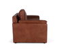 Giner y Colomer - Canapé 3 places en cuir 100% naturel marron, style vintage contemporain - Dimensions : 227 x 95 x 85 cm