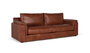 Giner y Colomer - Canapé 3 places en cuir 100% naturel marron, style vintage contemporain - Dimensions : 227 x 95 x 85 cm