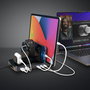 Lindy Station de charge USB 6 ports 160W, 3 ports USB-A et 3 ports USB-C avec PD 3.1 140W, Charge rapide QC 3.0/4.0, AFC, pour smartphone, tablette et PC portable